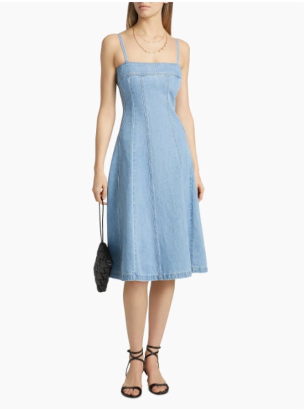 NWT L'AGENCE Mitzy Seam Midi Tank Dress (Size 6)
